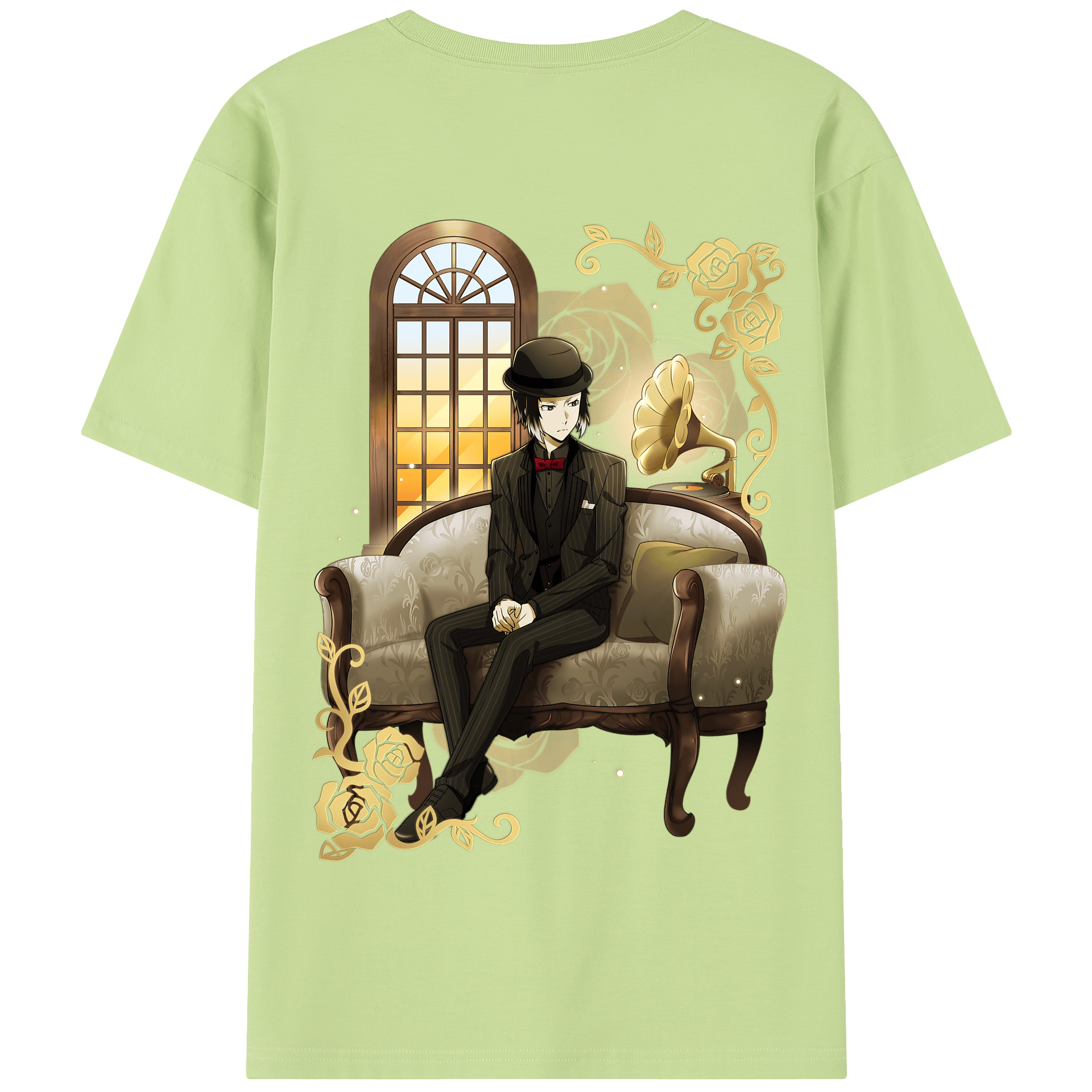 （画像用） 文豪ストレイドッグス Bungo Stray Dogs 綿100％半袖Tシャツ（背面プリント）